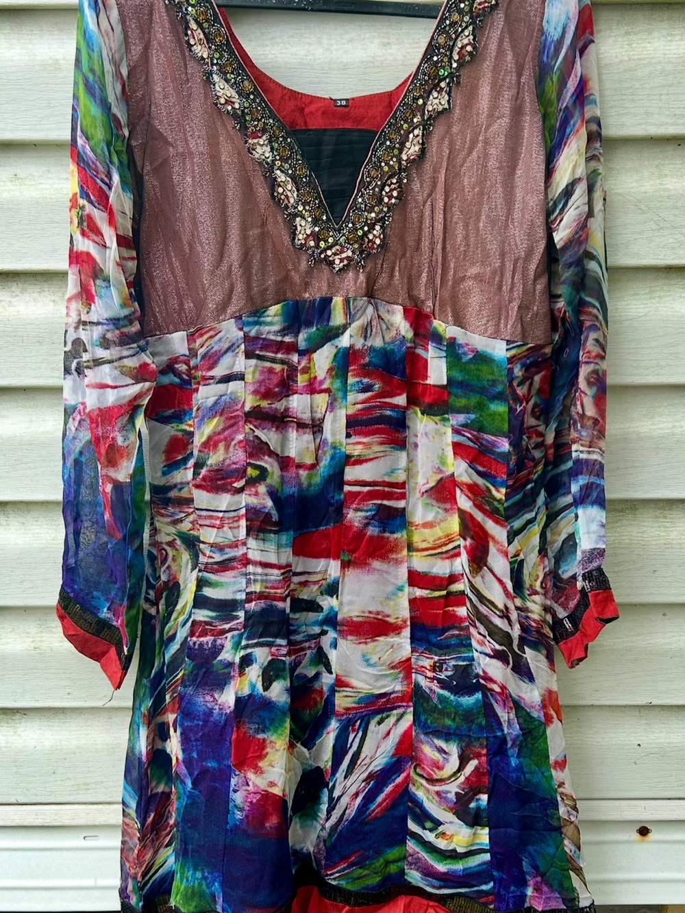 Handmade "Kurti" style Dress /Tunic sz38